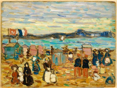 Tentes de bain, Saint-Malo, 1907 - Maurice Brazil Prendergast